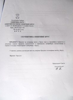 Zoniranje SO Brus 1017a
