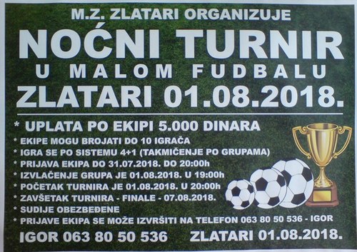 Zlatari TurnirMF2018